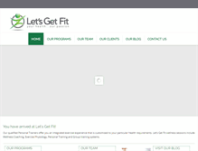 Tablet Screenshot of letsgetfit.com.au